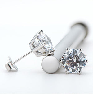 KaiSun Jewelry Anniversary gift Mosan diamond stud earrings - KaiSunJewel