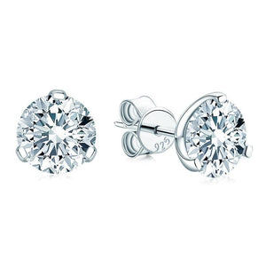 KaiSun Jewelry 3CTW Lab-grown Mosan diamond stud earrings - KaiSunJewel