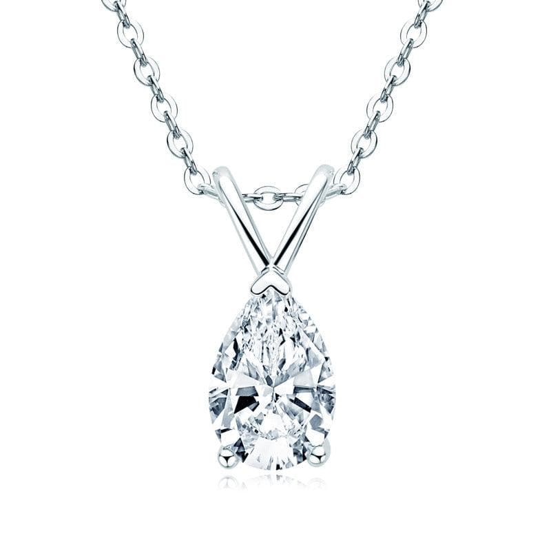 KaiSun Jewelry 1.5CT Moissanite necklace 925 silver - KaiSunJewel