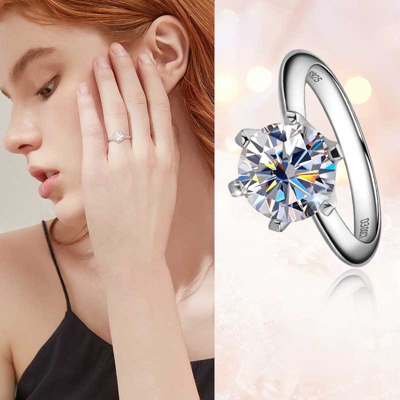 Bague diamant Mossan 3 carats Proposition et cadeau de fiançailles