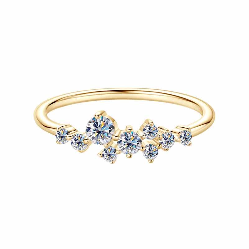 Moissanite Irregular Ring: Unique Engagement Travel Jewelry